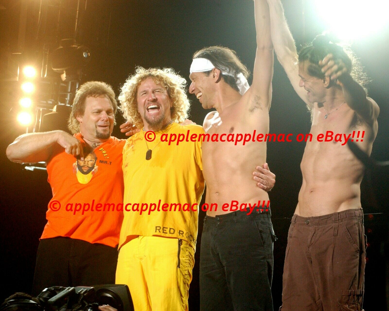 The Best!! Van Halen 8x10 In Concert Photo Eddie Sammy Hagar 2004 Tour