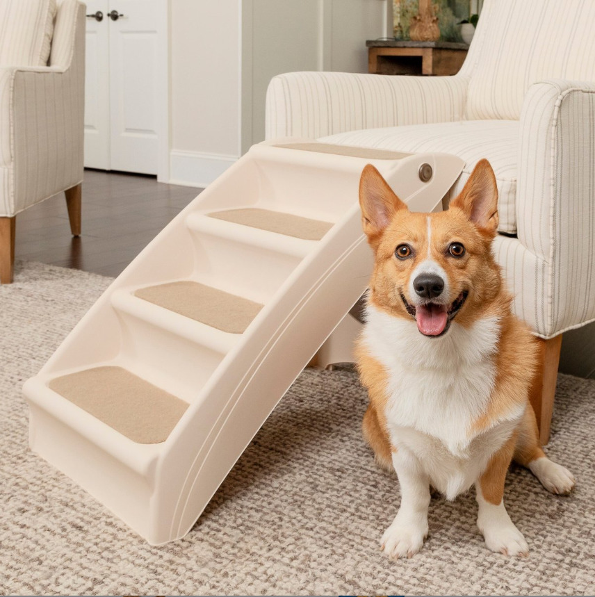 Petsafe Cozyup Foldable Cat & Dog Stairs, Large, Tan Color