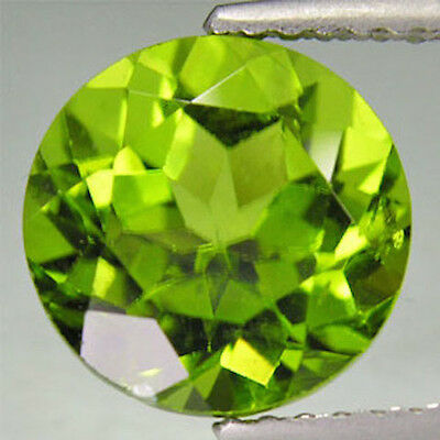 Natural Apple Green Real Peridot Aaa Round Faceted Loose Stone (1mm - 10mm)