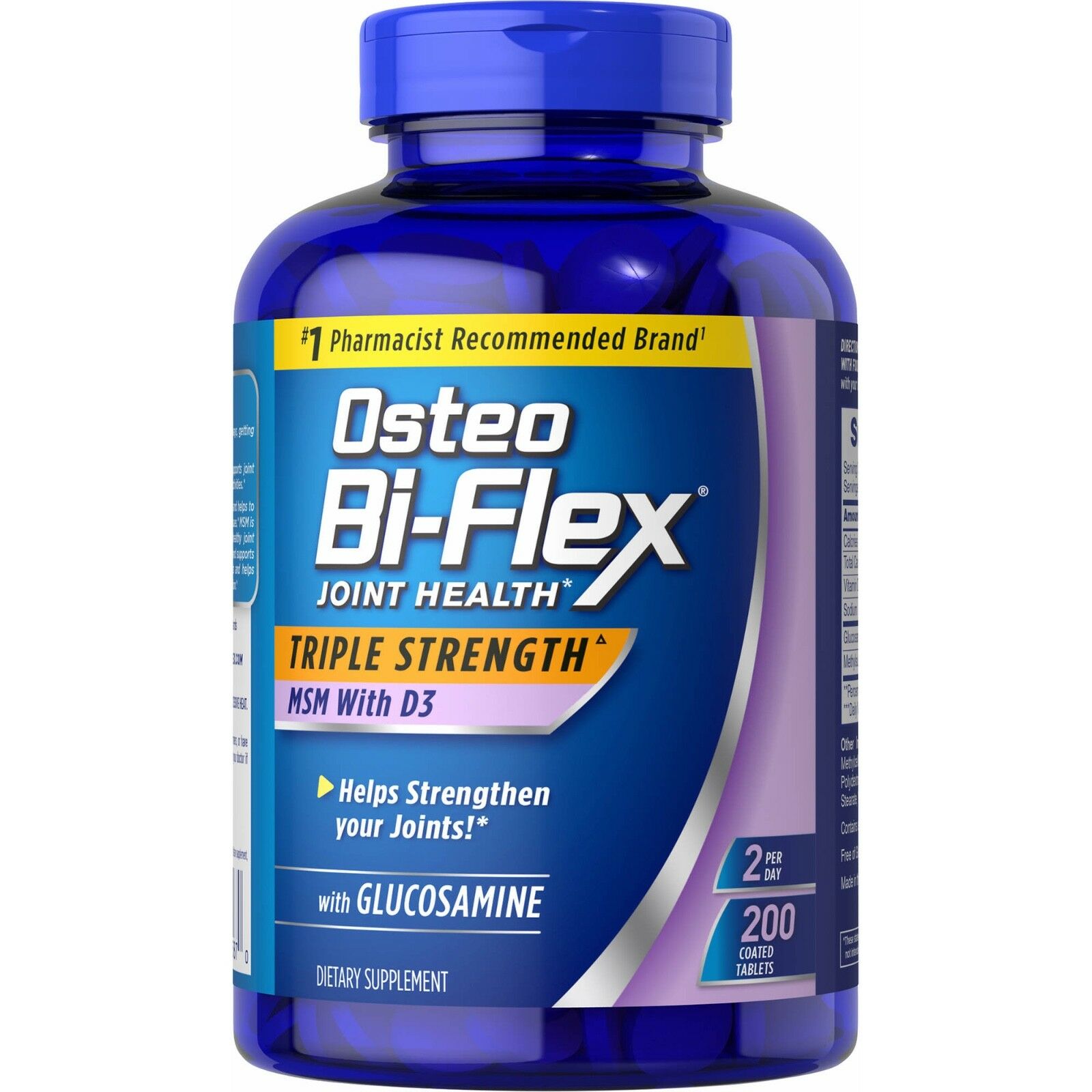 200 Osteo Bi-flex Triple Strength Glucosamine Msm D3 Exp 03/2024 200 Tablets