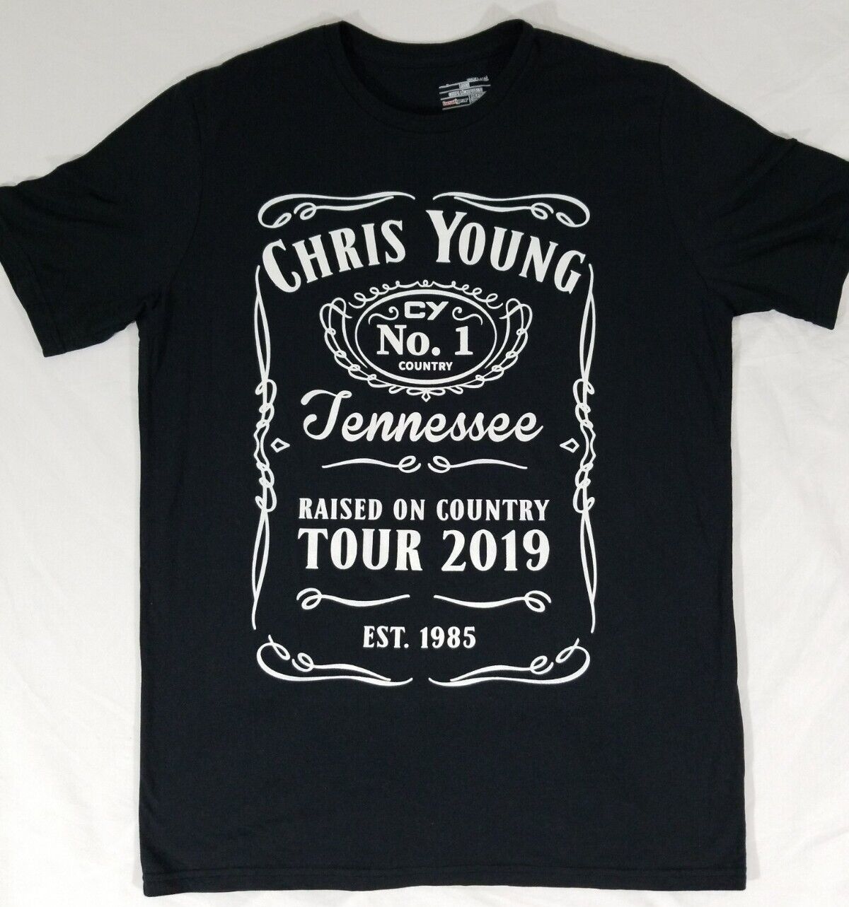 Chris Young "raised On Country Tour 2019" Concert Shirt Mens M Tennessee Black