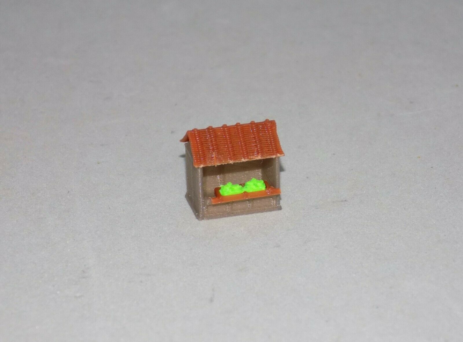 Z Scale Vegetable Stand Green For Model Railroad Layout - Pre-built/assembled