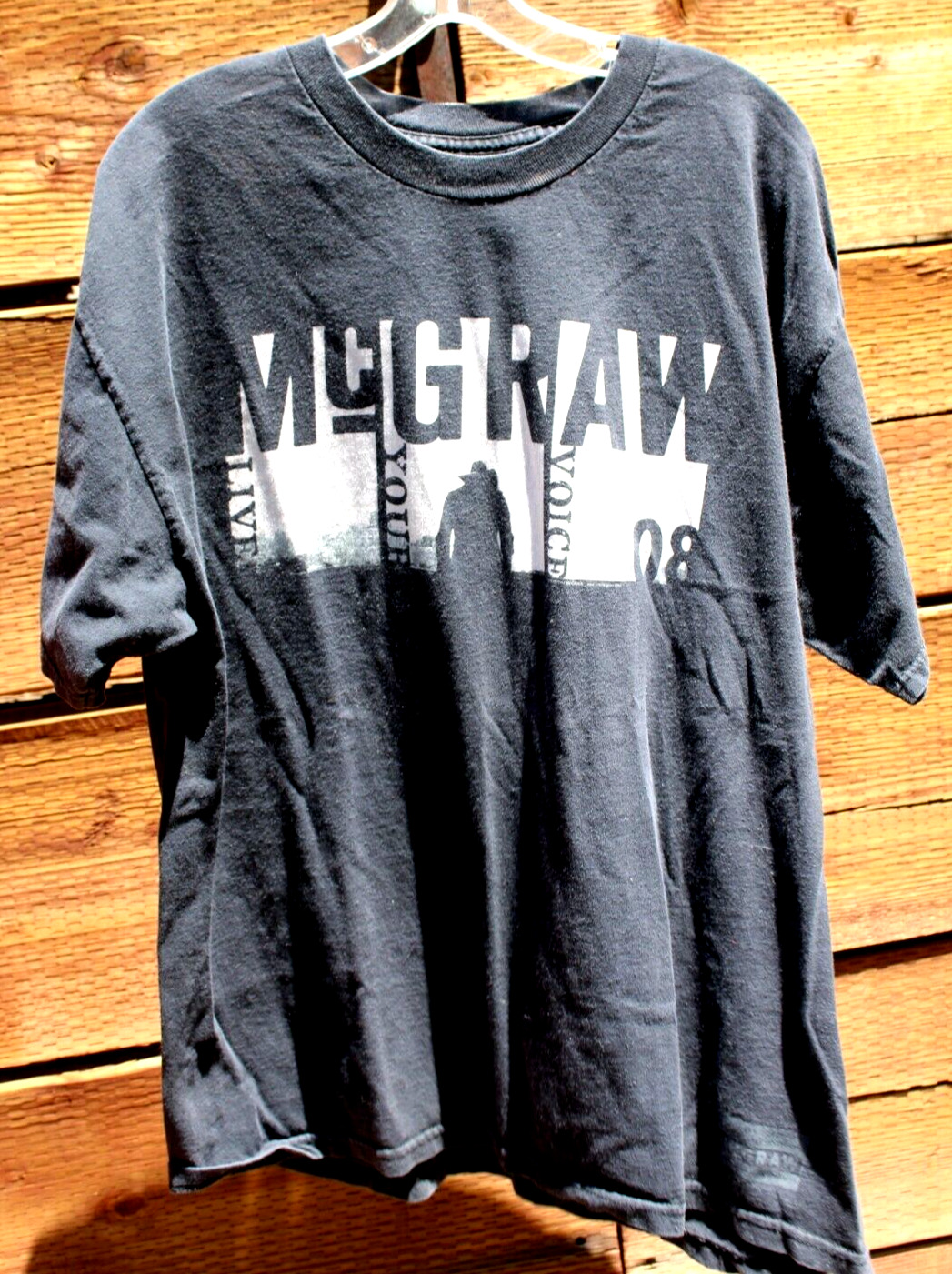 Tim Mcgraw "live Your Voice" Tour 2008 Dark Gray T-shirt Unisex Size Xl  #h4
