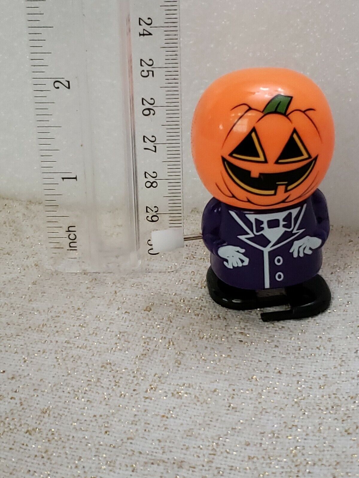 Jack O Lantern Pumpkin Halloween Wind Up Toy Works Fast Shipping
