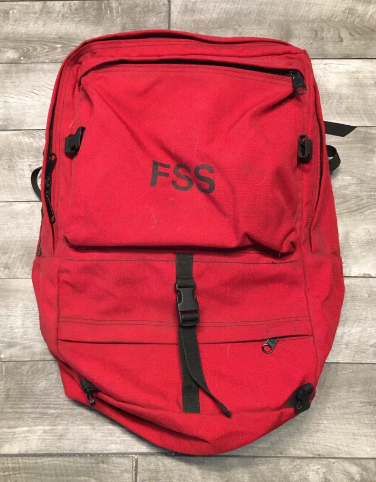 Vtg Red Fss Forest Service Personal Wildland Fire Fighter Backpack Rucksac Bag