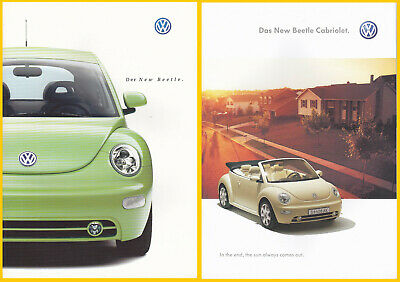 Lot Of 2 Brochure Volkswagen New Beetle 2000 & 2002 !!! __german Text Austria __
