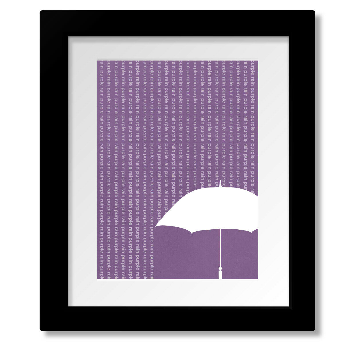 Purple Rain - Prince Song Lyric Inspired Wall Art Decor Music Room Poster Design