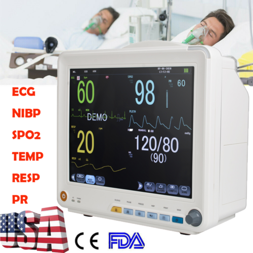 Portable Vital Signs Patient Monitor 6-parameters Hospital Icu Monitor Medical