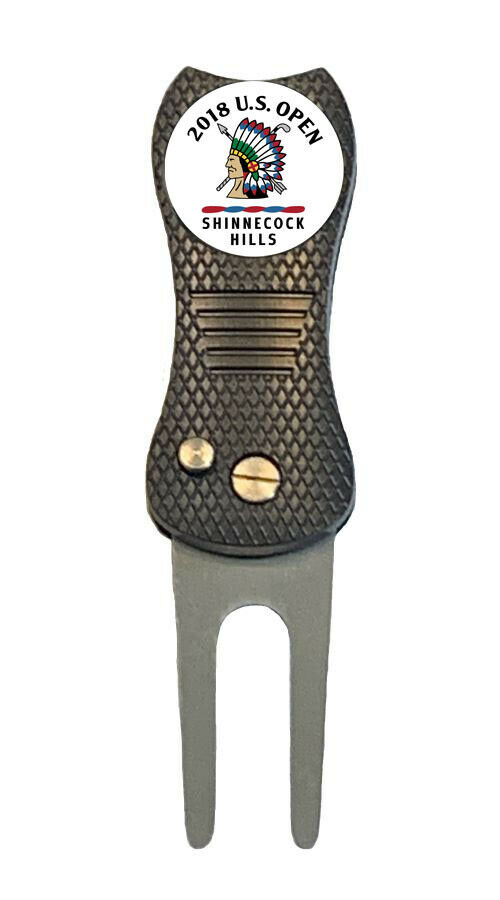 2018 Us Open Shinnecock Golf Ball Marker W/ Premium Switchblade Divot Tool