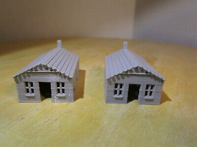(2) " Z "  Scale  Two Country House's, Buildings, Work Shop   3d Printed