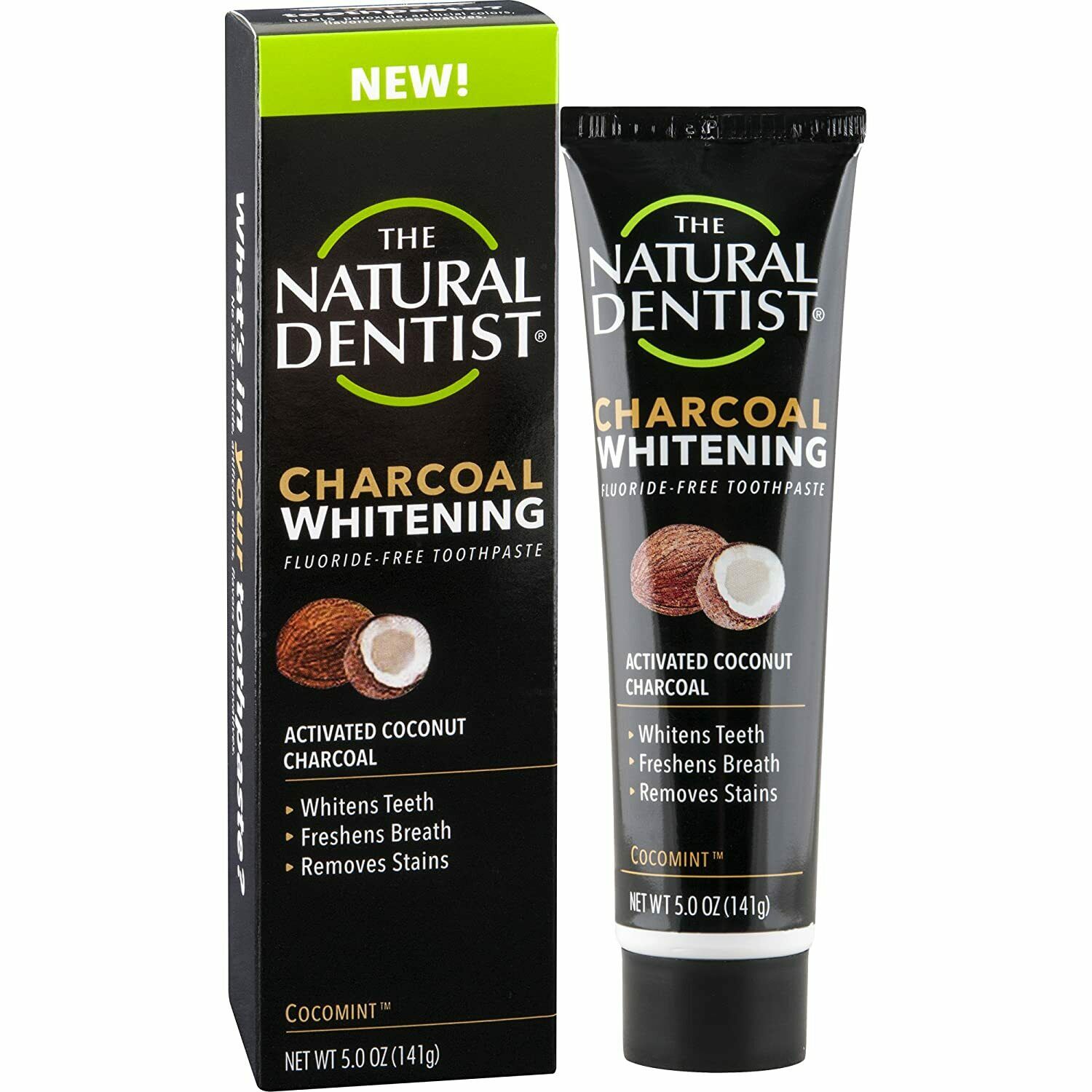 Black Diamond Charcoal Powder Teeth Whitening Kit Effective Coconut 5oz Natural