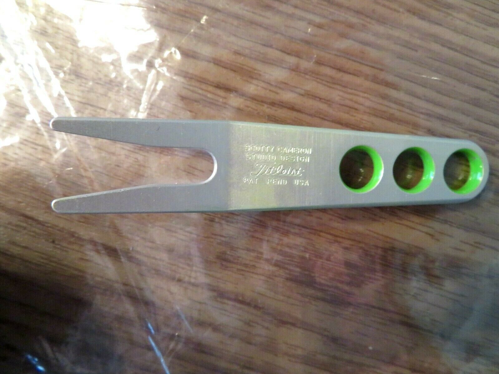 Rare Scotty Cameron Divot-pivot Repair Tool - Silver W/green Dot & Trim - New